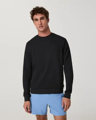 Vuori Clothing Tech Waffle Crew Neck T-Shirt | Black | Medium