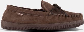 Lamofootwear Mens Moccasin Slipper In Chocolate