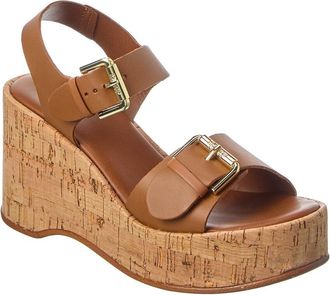 Dune London Kamia Leather Wedge Sandal