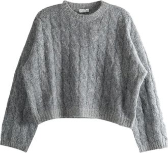 Brunello Cucinelli cable-knit sweater - Grijs