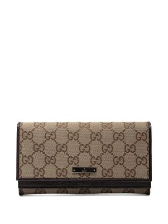 Gucci 2000-2015 canvas wallet - unisex - Canvas - One Size - Brown