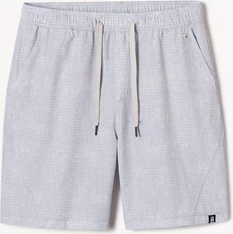 Glyder Versatility Short in Ash Grey Grid Print 7.5 at Nordstrom, Size Xx-Large