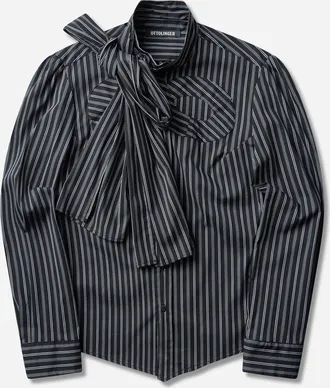 Ottolinger Women s Striped Infinity Blouse Blue / White