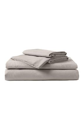 Pact Organic Cotton Organic Room Service Sateen Sheet Set in Dove Grey at Nordstrom, Size California King