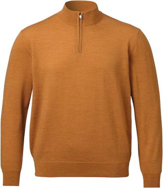 CHARLES TYRWHITT Merino Wool Zip Neck Sweater