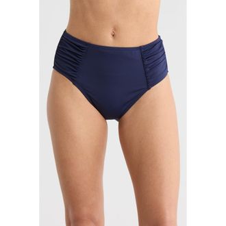 La Blanca Island Goddess High Waist Bikini Bottoms in Indigo at Nordstrom Rack, Size 8