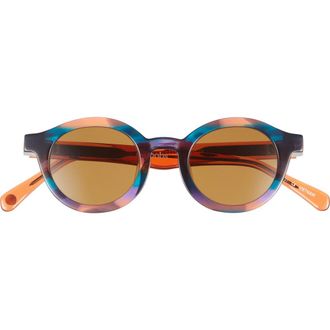 Eyebobs TV Party 41mm Polarized Round Sunglasses in Purple /Orange /Brown at Nordstrom