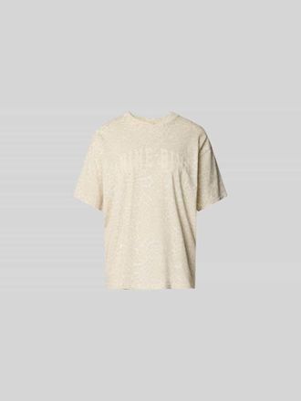 Anine Bing Oversized T-Shirt mit Logo-Print in Hellgrau, Gr&ouml;&szlig;e XS