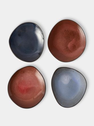 Hana Karim Studio Hand-Built Stoneware Dessert / Salad Plates - 8in/20cm (Set of 4)