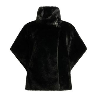 Pinko Mantella in pelliccia - - Jackets - Donna - Nero - S