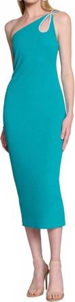 Joseph Ribkoff One-Shoulder Bodycon Dress In Ocean Blue