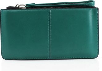 Generic Womens Wallet, Large Capacity Slim Phone Purse, Credit Card Holder Wallet with Multiple Card Slots Zipper Pocket (Jade)