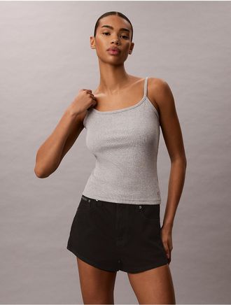 Calvin Klein Jeans Calvin Klein Womens Contour Rib Camisole - Grey - L