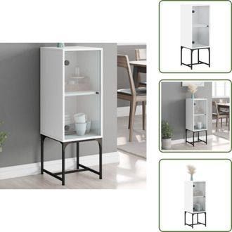 vidaXL Armadio - vidaXL Mobile con Anta in Vetro Bianco 35x37x100 cm - Armadio in vetro