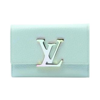 Louis Vuitton Pre-owned Wallets, female, Green, Size: ONE SIZE Pre-owned Portefeuille Capucines Compact Leather Wallet
