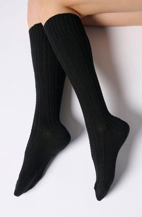 Orobl&ugrave; Nancy Wool & Cashmere Blend Knee High Socks in Black at Nordstrom, Size Large/x-Large