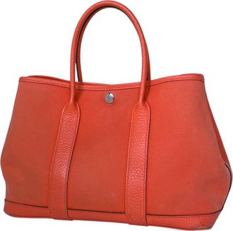 Herm&egrave;s Garden Toile Officier Tote Bag (Pre-Owned)