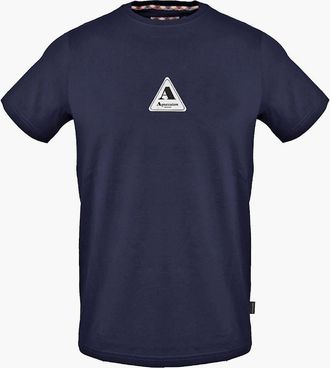 Aquascutum Mens Crew Neck Short Sleeve Jersey T-Shirt - Navy - Size: 2X large