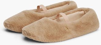 Tommy Hilfiger Womens Faux Fur Mary Jane House Slipper - Misty Blush - XL
