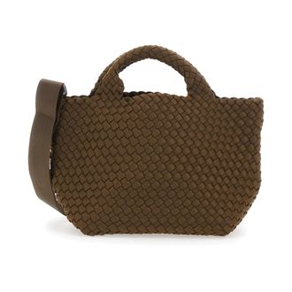 Naghedi Tassen, Dames, Bruin, ONE Size, Leer, St Barths Kleine Handtas