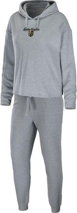 WEAR by Erin Andrews Womens WEAR by Erin Andrews Heather Gray Vegas Golden Knights Logo Pullover Hoodie & Pants Sleep Set at Nordstrom, Size Small