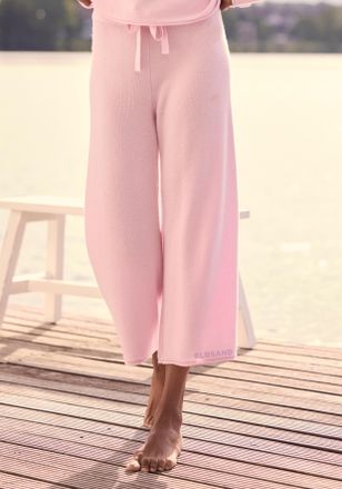 Elbsand Loungehose ELBSAND, Damen, Gr. 32/34, N-Gr, rosa, Feinstrick, Obermaterial: 55% Baumwolle, 45% Nylon, unifarben, Hosen Loungehose, aus weichem Feinstr