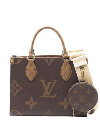 Louis Vuitton 2000-2025 Monogram Reverse Giant OnTheGo PM satchel - women - Fabric - One Size - Brown