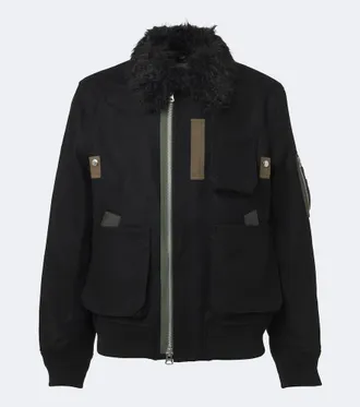 sacai Wool blouson jacket