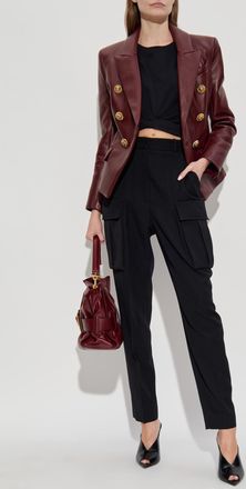 Balmain T-shirt With Applique, Womens, Black