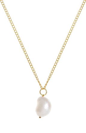Freya Rose Moon Pearl Necklace Gold Plated at Nordstrom