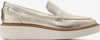 Cole Haan Womens Øriginal Grand Platform Venetian Loafers - Gold Size 10.5