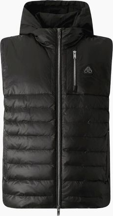 Moose Knuckles Mens Cloud Walker Hooded Black Gilet - Size: Regular/36