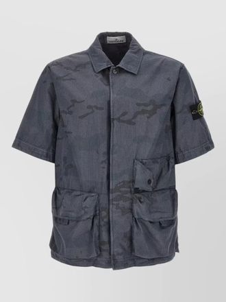 Stone Island short sleeve camouflage shirt multi pockets