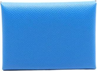 Herm&egrave;s Pre-owned Wallets, female, Blue, Size: ONE SIZE Pre-owned Leather Wallet