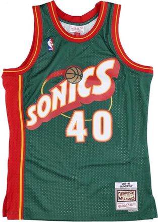 Mitchell & Ness Seattle Supersonics Swingman Jersey Shawn Kemp - Heren - Fitness - Groen - S - Polyester - Fitness