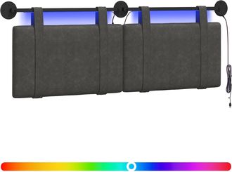 vidaXL Cabecero Colgante Negro Pu Antiguo Vidaxl