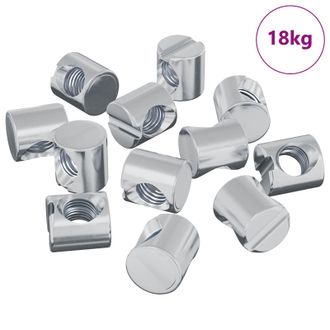 vidaXL Tuercas De Barril 4500 Pcs Plateado M6 X 12 Mm Metal Vidaxl