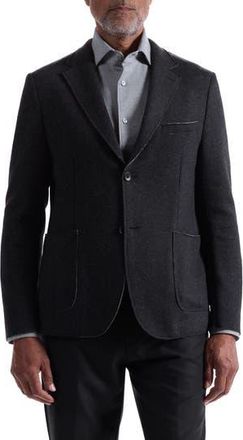Bugatchi Wool Blend Laser Cut Blazer in Anthracite at Nordstrom Rack, Size 38