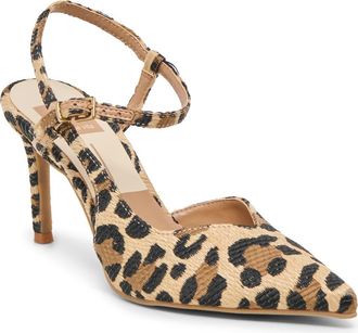 Dolce Vita Karly Embellished Pump in Leopard Raffia at Nordstrom Rack, Size 6.5