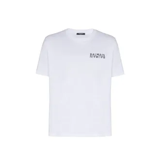 Balmain Logo-Printed Cotton T-Shirt - White