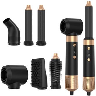 OEM Secador De Pelo, Herramienta De Peinado 6 En 1, Calentamiento Eficiente, Negro
