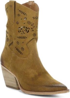 FLY London Walu Western Boot in Camel Suede at Nordstrom Rack, Size 10-10.5Us / 41Eu