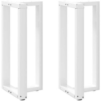 vidaXL Patas Para Mesa De Bar En Forma De T (2 Unidades), Color Blanco, 40 X 35 X (90-91) Cm, Acero Vidaxl