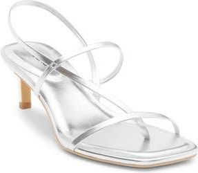 Abound Petra Kitten Heel Sandal in Silver Metallic at Nordstrom Rack, Size 6.5