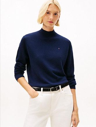 Tommy Hilfiger Mock Neck Jumper With Cashmere