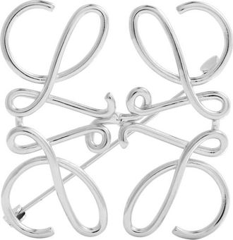 Loewe Anagram Brooch - Silver - One Size