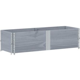 vidaXL Jardinera De Madera Maciza De Pino Gris 150x50 Cm Vidaxl
