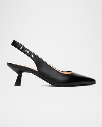 Nero Giardini Leather Slingback Pumps