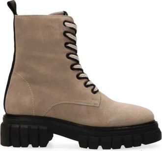Maruti Maxim Boots - Dames - Enkellaarsjes - Beige - 42 EU - Leer - Schoenen