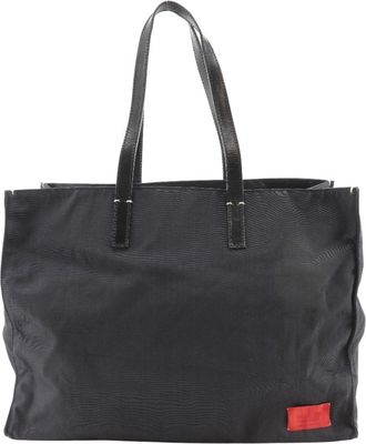 Valentino Black Nylon Canvas Tote Bag (Pre-Owned)